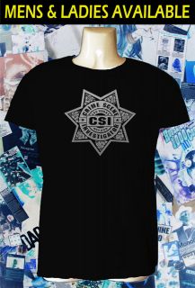 CSI las vegas badge MENS and LADIES t shirt crime scene LVPD usa 