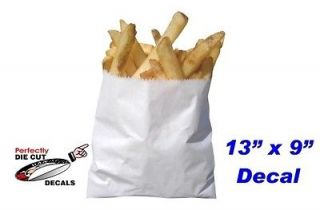 French Fries in a Bag 9x13 Decal for Restaurant or Carnival Food 