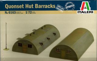 Italeri #6163 Quonset Hut Barracks kit. 1/72 scale.