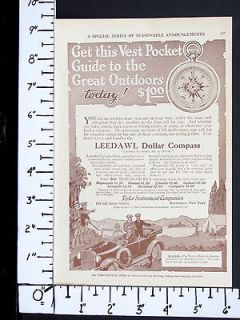 1917 TAYLOR INSTRUMENT Leedawl Pocket Dollar Compass magazine Ad 