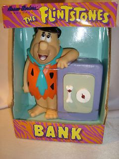1992 FRED FLINTSTONE WITH SAFE HANNA BARBERA COLLECTIBLE BANK TOYS