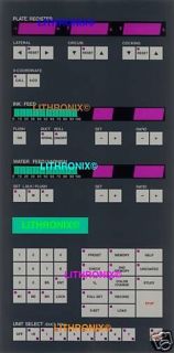 Komori Lithrone PQC III 7c+RP Unit Selection Membrane