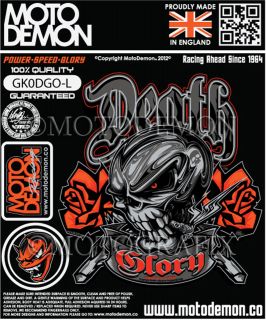 Moto Demon Motografix D.O.G Sticker Decal All Colours Motorcycle Car 