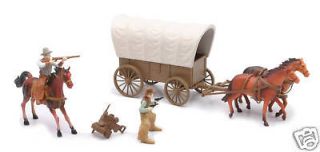 Toy Big Country Western Cowboy Set Country Life Series Covered Wagon 