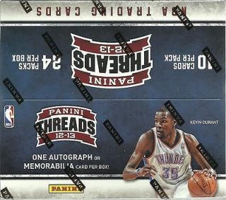 2012 13 Panini THREADS Basketball NBA Trading Cards Sealed Retail Box 