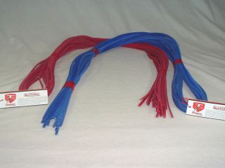 Tanners Bulk Baseball Glove Rawhide Lace 3/16 x 72 Inch Red and Royal 