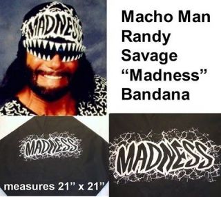 MACHO MAN Randy Savage MADNESS Black Bandana