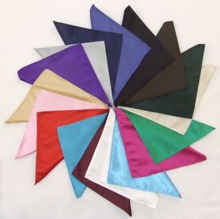 Italian Satin Wedding Handkerchief Hanky   All Colours