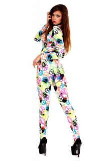 Contagious Clubwear Nicki Minaj Catsuit Costume Fancy Dress Peace 