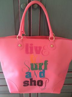 NEW Juicy Couture Jelly Bag Beach Bag Tote Live to Surf Pink NWT