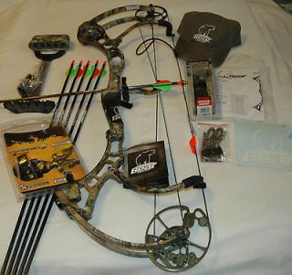 New 2012 Fred Bear CARNAGE 28/60 Right Hand Compound Bow Package APG 