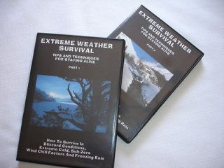 DVS7 EXTREME WEATHER SURVIVAL Training Set of 2 DVD Videos Backpack 
