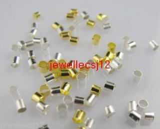 1800pc golden mixed color crimp tub beads jewellery findings 2mm