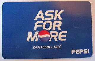 PEPSI Cola Ask For More Soda Collectable Rare Used Slovenia Phone Card 