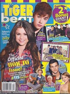 TIGER BEAT MAGAZINE How to issue Selena Gomez Justin Bieber One 