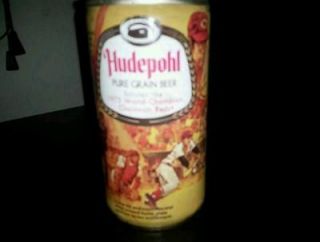 old hudepohl beer can 1975 world champs cicinati reds pete rose