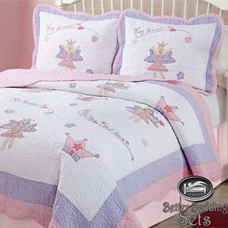   Kid Princess Fairy Quilt Bed In A Bag Bedding Set Twin Full Queen
