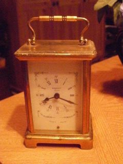 Vintage Duverdrey & Bloquel France Bayard Paris 8 Day Carriage Clock 