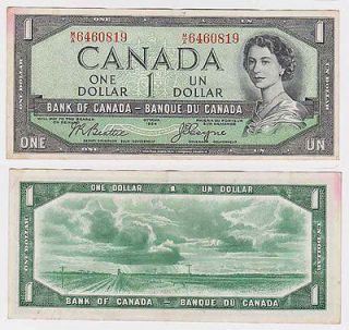 CANADA DEVILS FACE DOLLAR 1954 QUEEN ELIZABETH II M/A 0819 HIGH GRADE