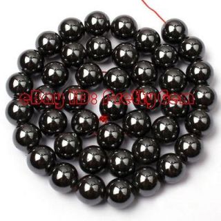   12mm 10mm 8mm 6mm 4mm 2mm Round Hematite Gemstone Beads Strand 15