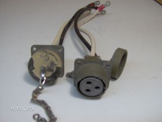 MILITARY VEHICLE 3 PIN BENDIX CONNECTOR USED