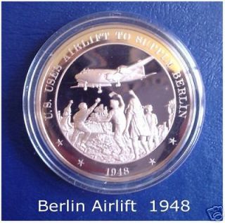 1948 Berlin Airlift   Solid Bronze Commemorative Medal