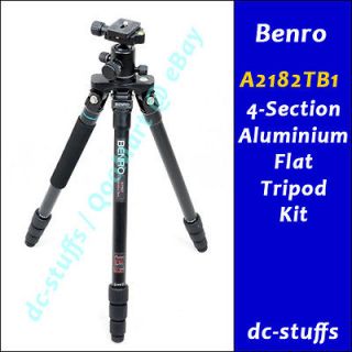 BENRO A2182TB1 Alum. FLAT Tripod & MPU100 L Plate Package * A2682TB1 