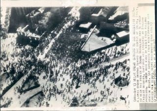 1945 Aerial WWII Crowd Views Body Italy Dictator B Mussolini Milan 