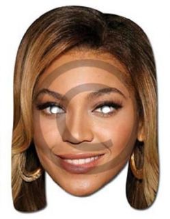 Celebrity Fancy Dress Mask Beyonce Knowles Card Mask Nw