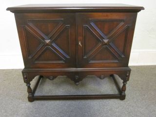 Vintage Berkey & Gay Burl Wood BUFFET Sideboard Jacobean Spanish Style