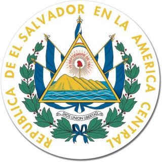 El Salvador Coat of Arms Emblem Wall Window Car Sticker Decal Mural 