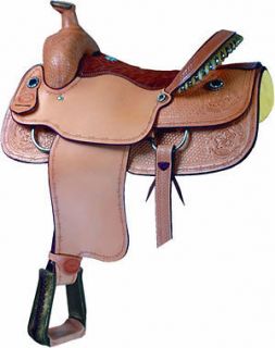 Billy Cook 16  Tooled Cowboy Roper Roping Saddle