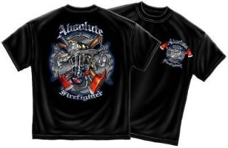 ABSOLUTE FIREFIGHTER FIREMAN FF WITH SCBA MASK TSHIRT