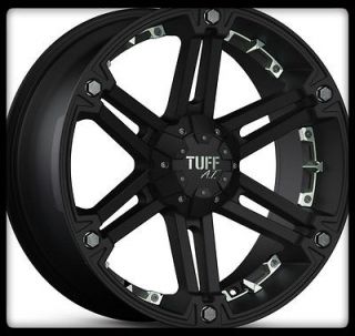   TUFF T01 BLACK RIMS W/ 32X11.50X15 BFGOODRICH TA KM2 M/T WHEELS TIRES