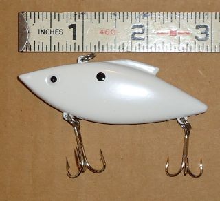 BILL LEWIS LURE FLOATING WHITE RAT L TRAP 3 CUSTOM PAINTED RATTLE 