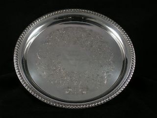 Eagle) Wm ROGERS (Star) SILVER SALVER SERVING TRAY # 171 GADROON 