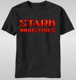 NEW Iron Man Tony Stark Industries Company Logo Title Avengers T shirt 