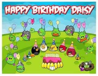Custom Angry Birds Image Birthday Cake Decoration Birthday CupCakes 