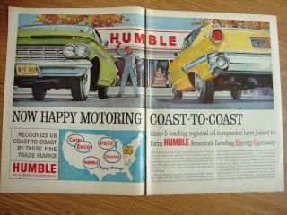 1960 Humble Enco Oil Ad Service Station Theme