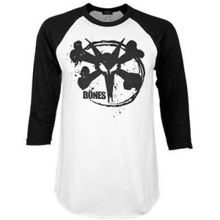 Bones Rocker Raglan T Shirt Black/White