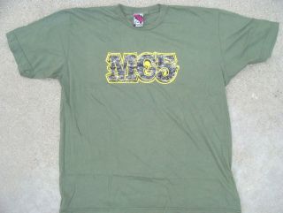 MC5 Logo Concert Tour Mens Green Size Large Tee Shirt NEW by Chaser