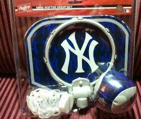 Rawlings New York Yankees Mini Softee Basketball Hoop Set  Brand New