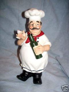 FAT CHEF~ 10 Cook Wine Vino BISTRO Statue Figurine NICE NEW