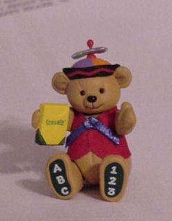 Hallmark Merry Miniature Itty Bitty Crayola Bear Booker