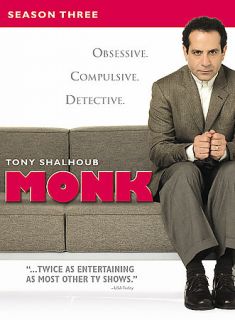 Monk   Season 3 DVD, 2005, 4 Disc Set