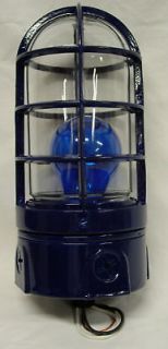 BLUE POLICE CALL BOX CAGED LIGHT
