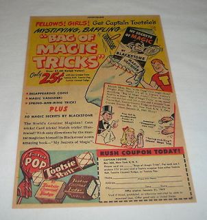 1947 Captain Tootsie/Blackstone BAG OF MAGIC TRICKS ad page