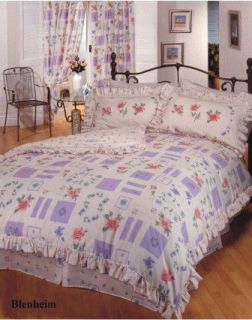 King Size Bed Frilled Floral Blenheim Duvet Cover Set