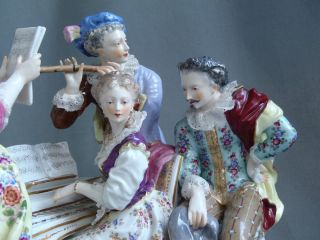   Antique Old Paris French Samson Porcelain Figure Group Singing Band