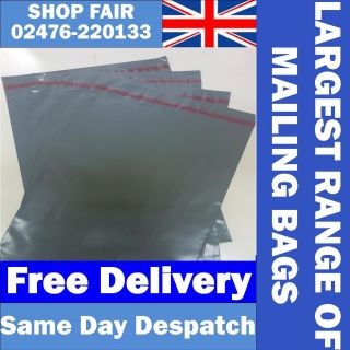 Grey Mailing Postage Poly Plastic Bags Free Same Day Depatch UK Made 